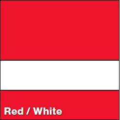 Red/White ULTRAGRAVE SATIN 1/16IN - Rowmark UltraGrave Satins